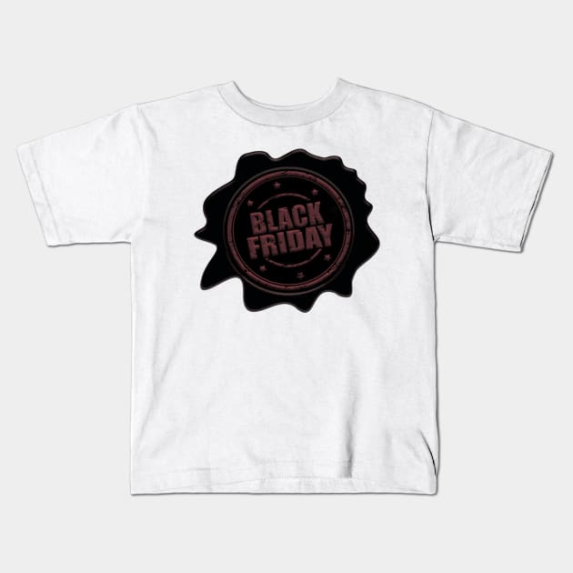 Black Friday Icon Kids T-Shirt by gold package